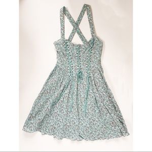 0 Free People Floral Corset Mini Dress